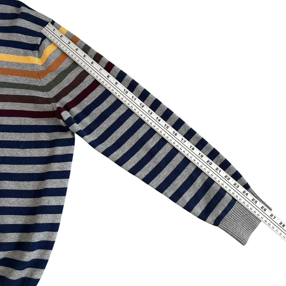 Tommy Hilfiger‎ Sweater Men's Striped Crew Neck Long Sleeve Grunge Skater XL